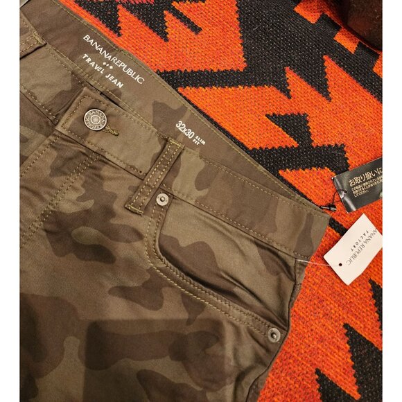 NEW Banana Republic Men's Camo Stretch Slim Fit Travel Jean. 32W x 30L - Picture 7 of 10